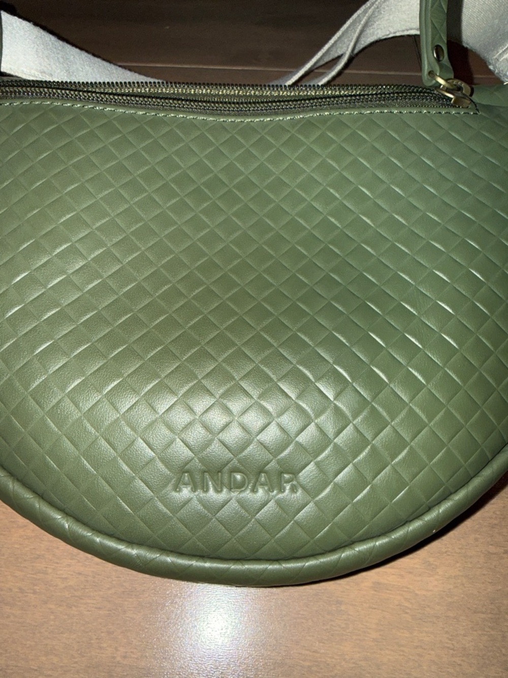 Olive Green Woven Crossbody Belt Bag - Unbranded - Picture 3 of 5
